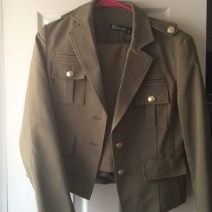 New York & company olive green suit